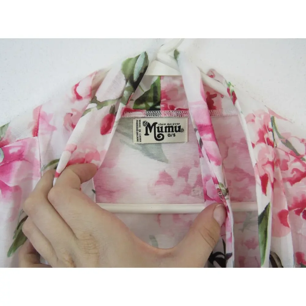 Show Me Your Mumu O/S  Brie Robe Garden of Blooms Floral Print Kimono One Size